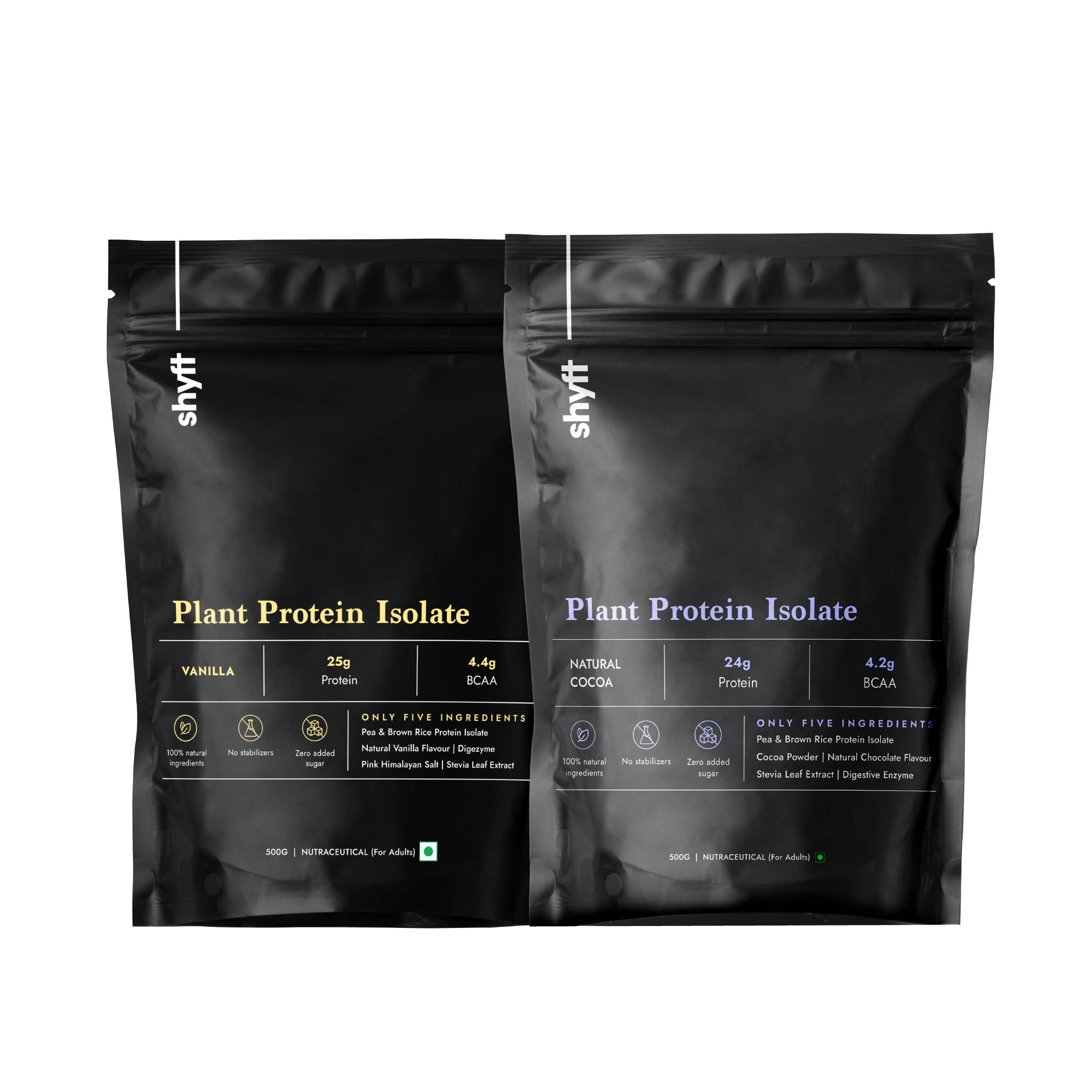 Natural Cocoa & Vanilla (Pack of 2 Flavours)